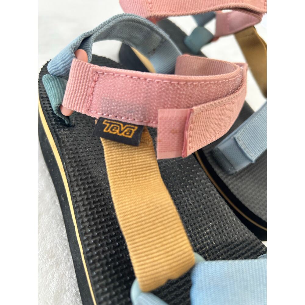 Teva Multicolor Strap Sandals - Pink, Blue, Mustard